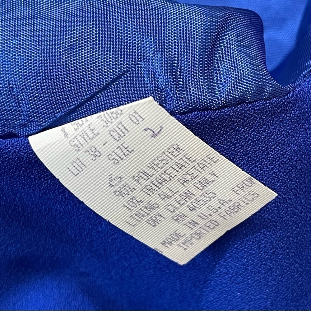 SUITSME Vintage Longline Blazer Jacket, Size 6 Royal Blue Preppy Academia Y2K - Picture 10 of 11
